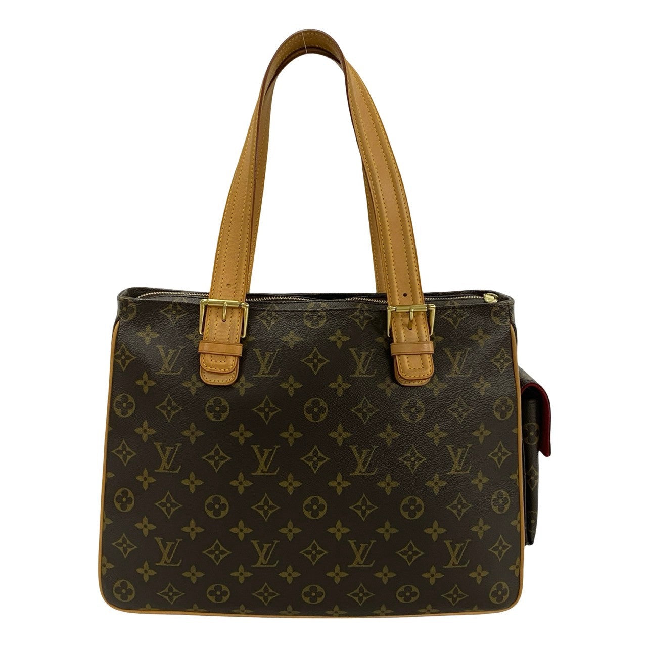 Louis Vuitton Tote Bag M51162 Leather, Pvc Brown Monogram Multiply Cite Women Used Authentic