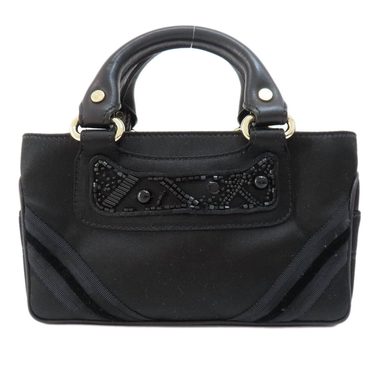 Celine Handbag Satin Black Mini Boogie Bag