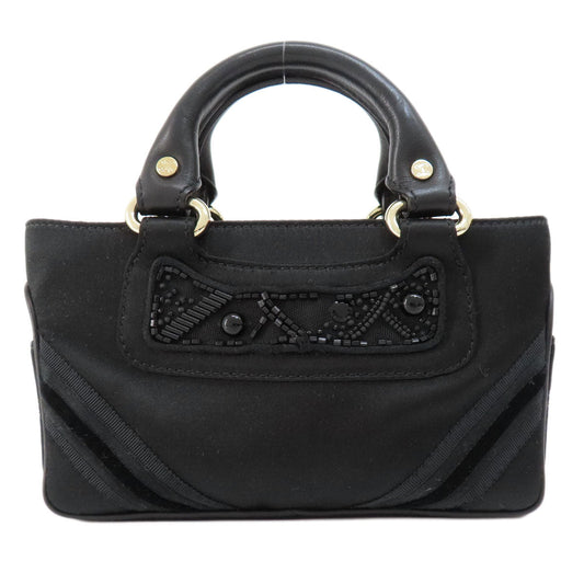 Celine Handbag Satin Black Mini Boogie Bag