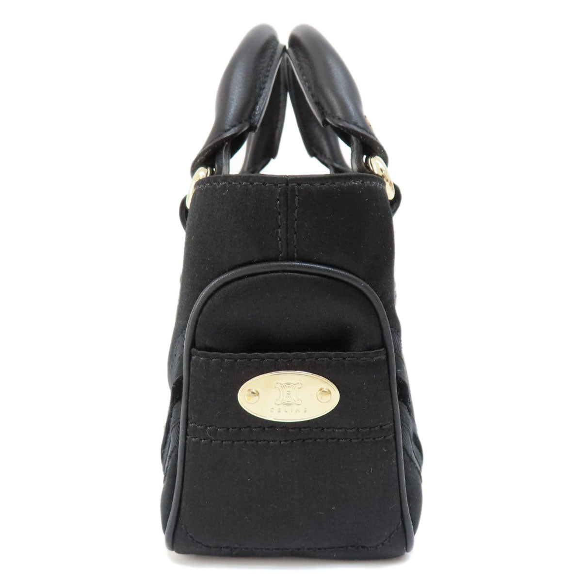 Celine Handbag Satin Black Mini Boogie Bag