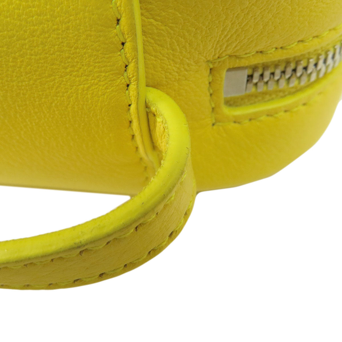 Balenciaga Shoulder Bag Leather Yellow Logo