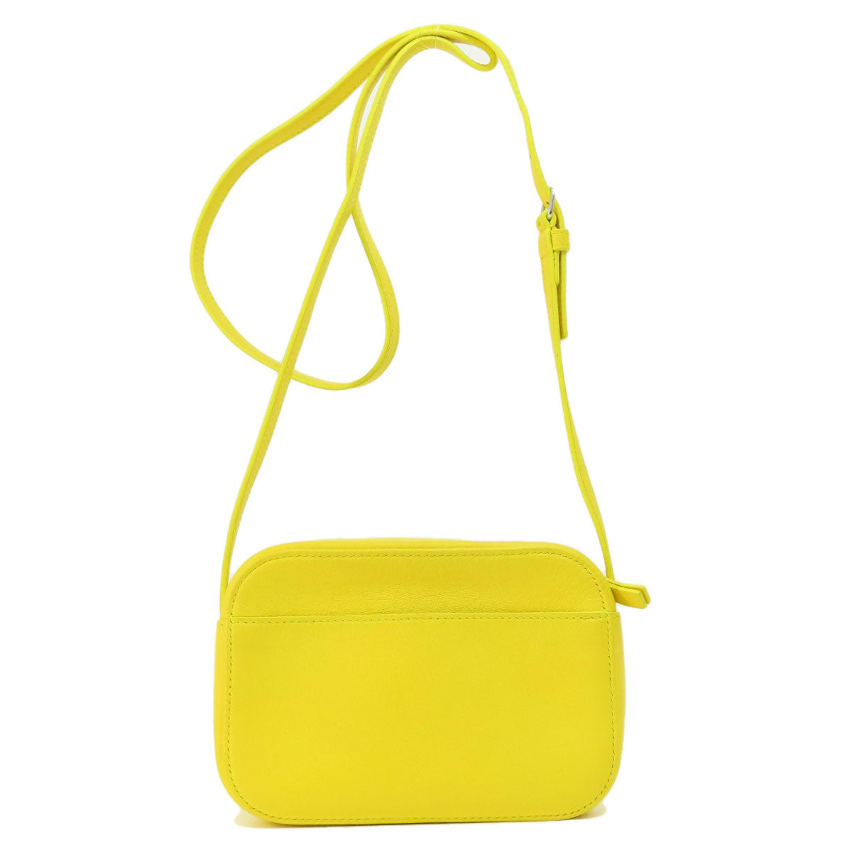 Balenciaga Shoulder Bag Leather Yellow Logo