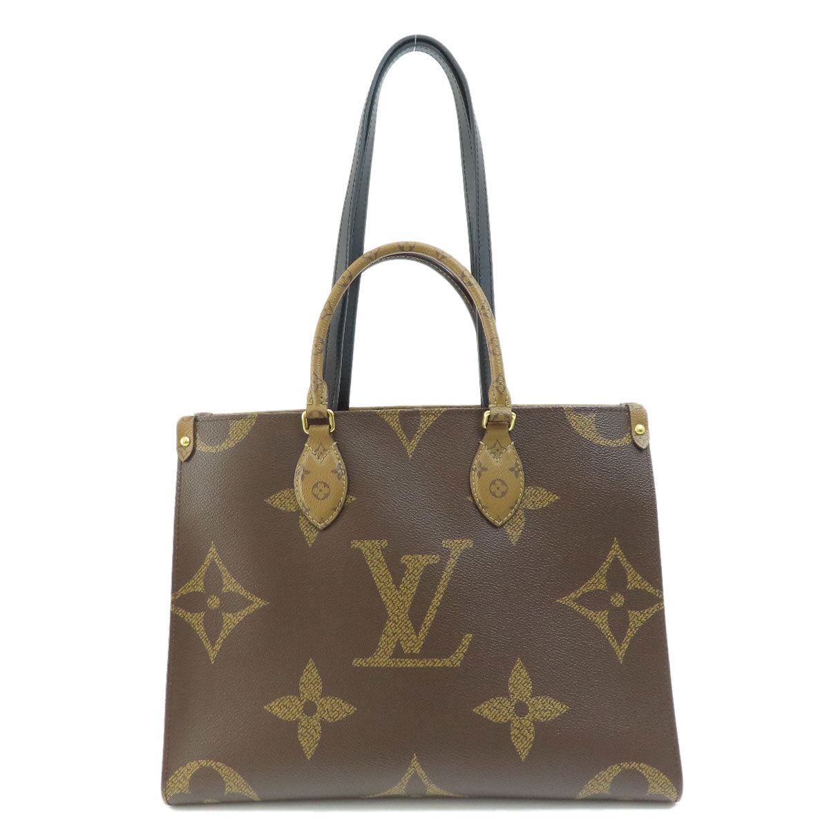 Louis Vuitton Tote Bag M45321 Monogram Reverse Brown On The Go Mm Monogram Giant Women Used Authentic