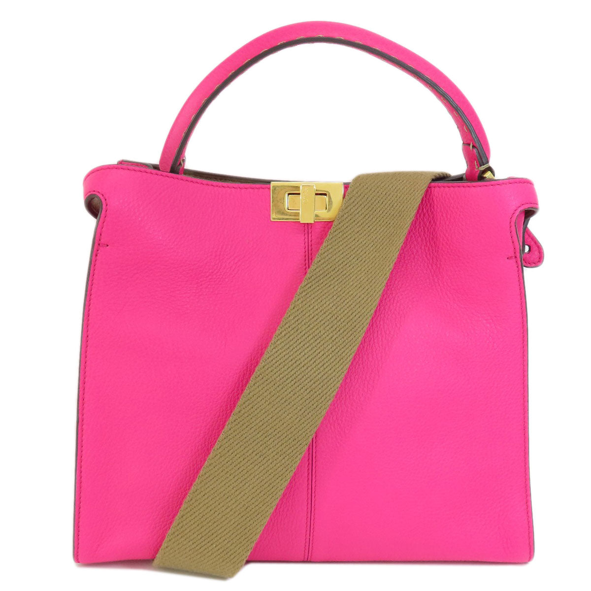 Fendi Handbag Calfskin Pink Peekaboo X Rite 2 Way