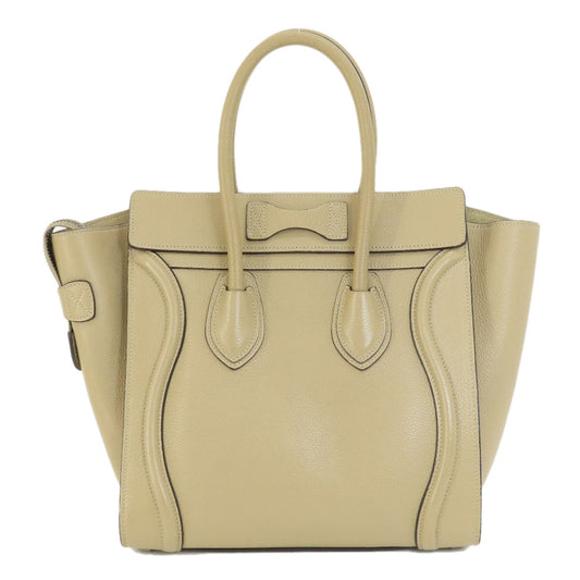 Celine Tote Bag Calfskin Beige Luggage Micro