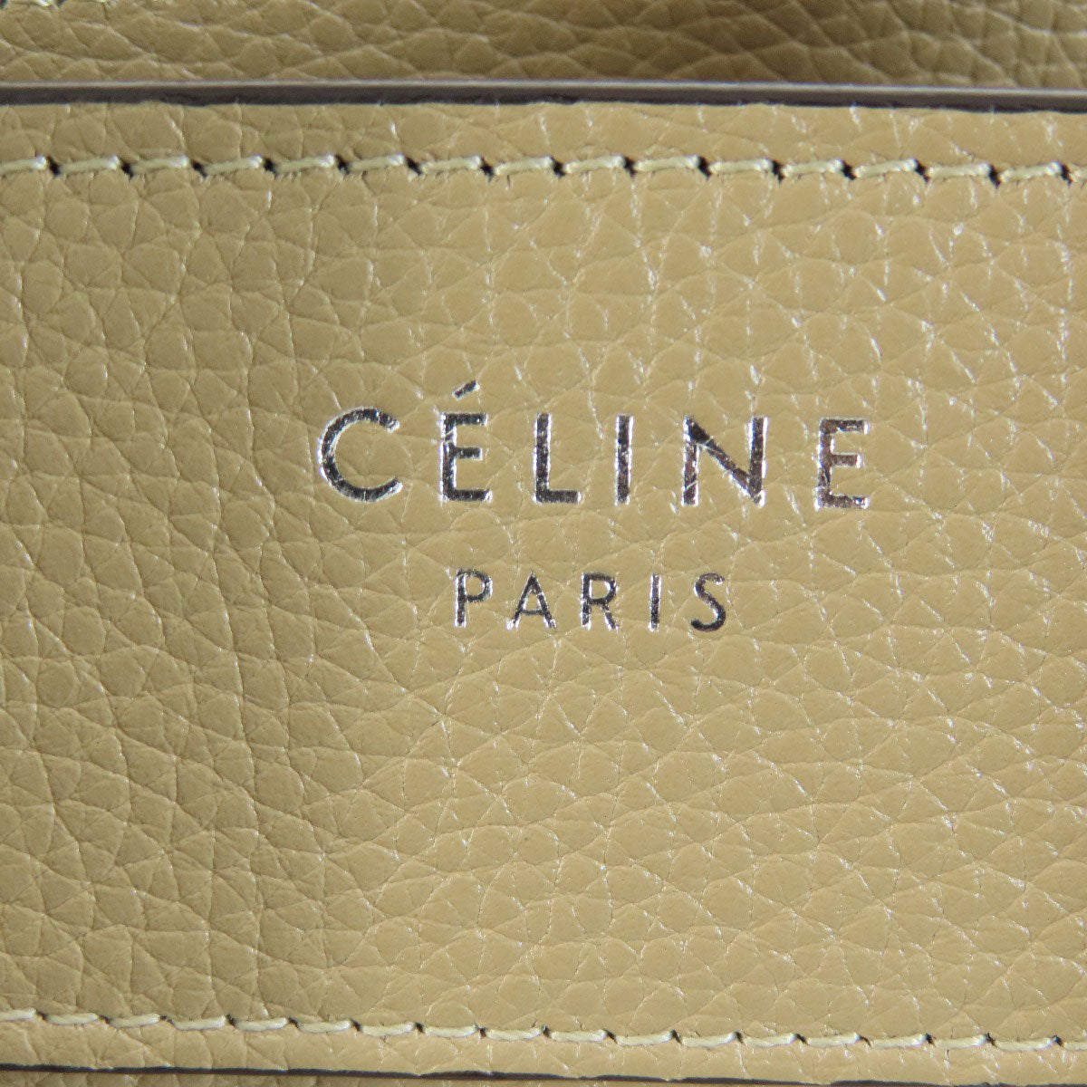 Celine Tote Bag Calfskin Beige Luggage Micro