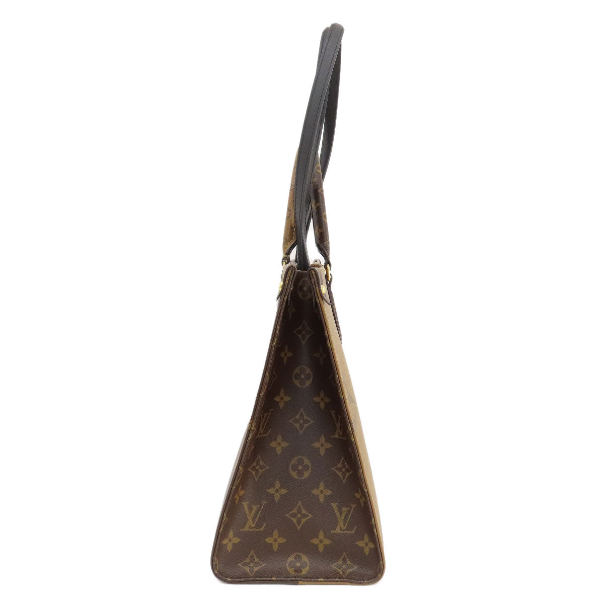 Louis Vuitton Tote Bag M45321 Monogram Reverse Brown On The Go Mm Monogram Giant Women Used Authentic