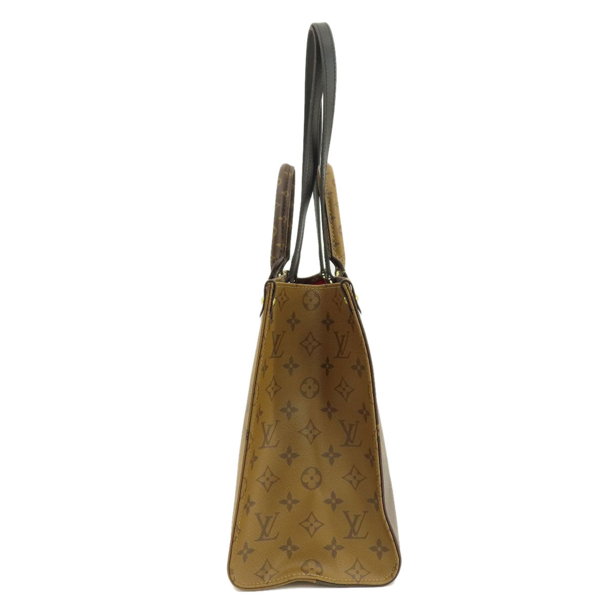 Louis Vuitton Tote Bag M45321 Monogram Reverse Brown On The Go Mm Monogram Giant Women Used Authentic