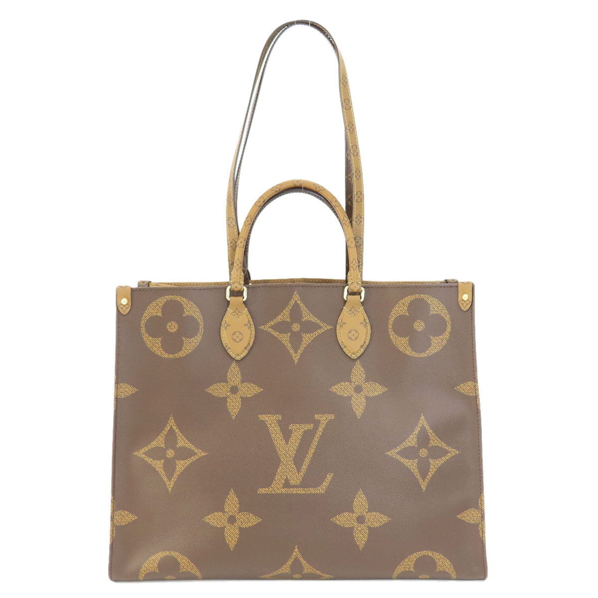 Louis Vuitton Tote Bag M44576 Monogram Reverse Brown On The Go Gm Monogram Giant Women Used Authentic