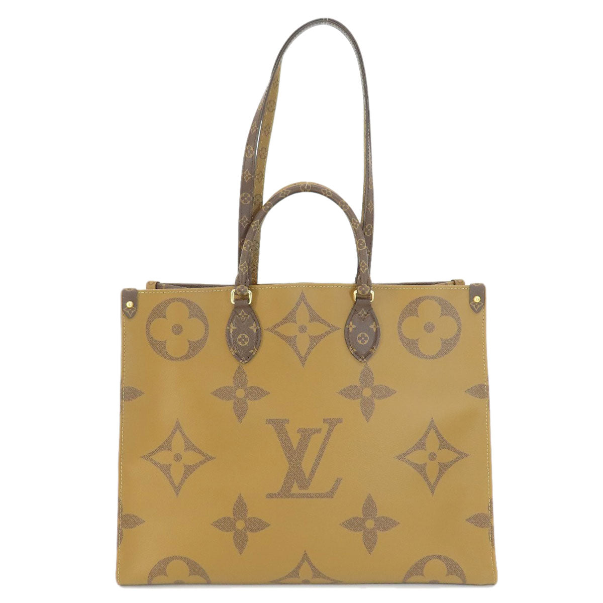 Louis Vuitton Tote Bag M44576 Monogram Reverse Brown On The Go Gm Monogram Giant Women Used Authentic