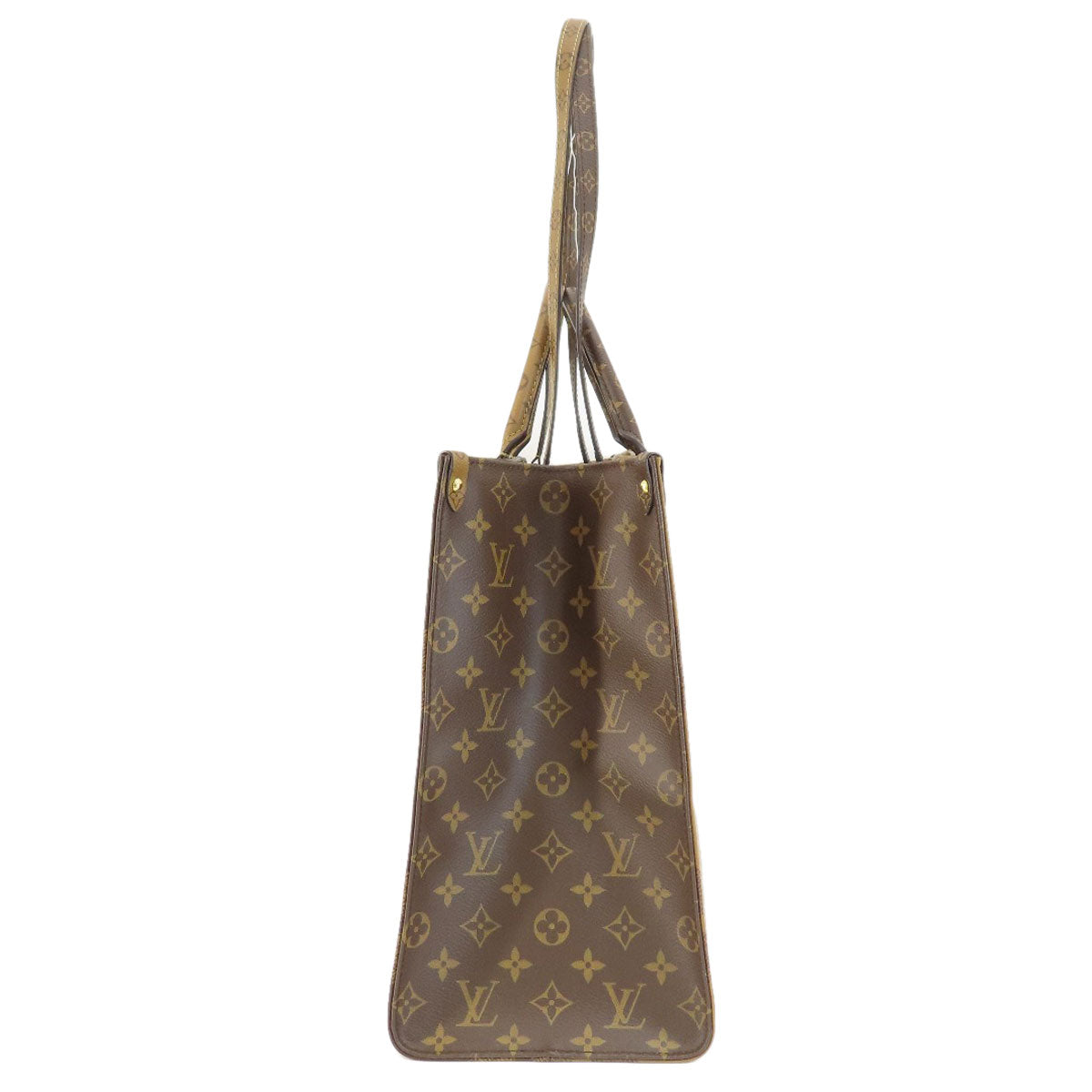 Louis Vuitton Tote Bag M44576 Monogram Reverse Brown On The Go Gm Monogram Giant Women Used Authentic