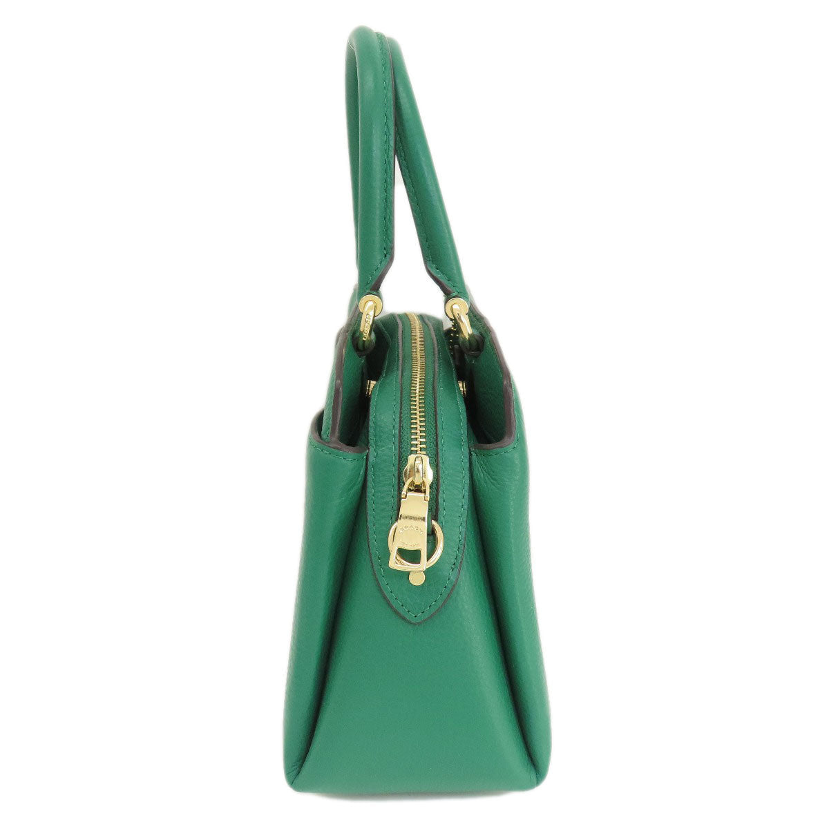 Coach Handbag C8364 Leather Green Mini Lily Women Used Authentic