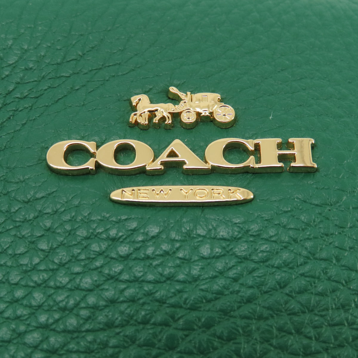 Coach Handbag C8364 Leather Green Mini Lily Women Used Authentic