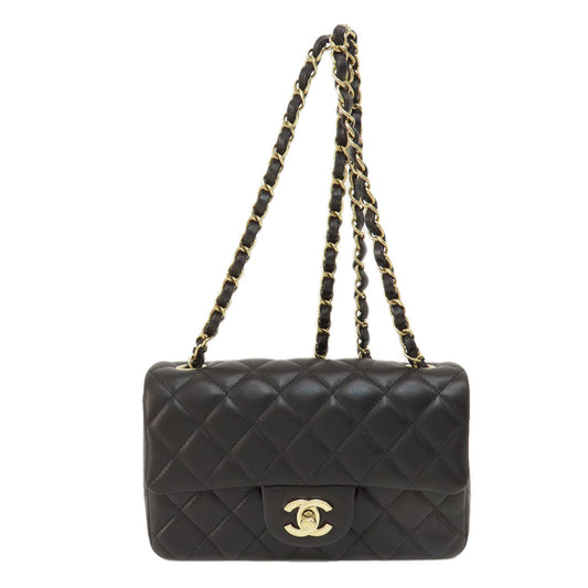 Chanel Shoulder Bag Lambskin Black Chain Shoulder Matelasse Gold Metal