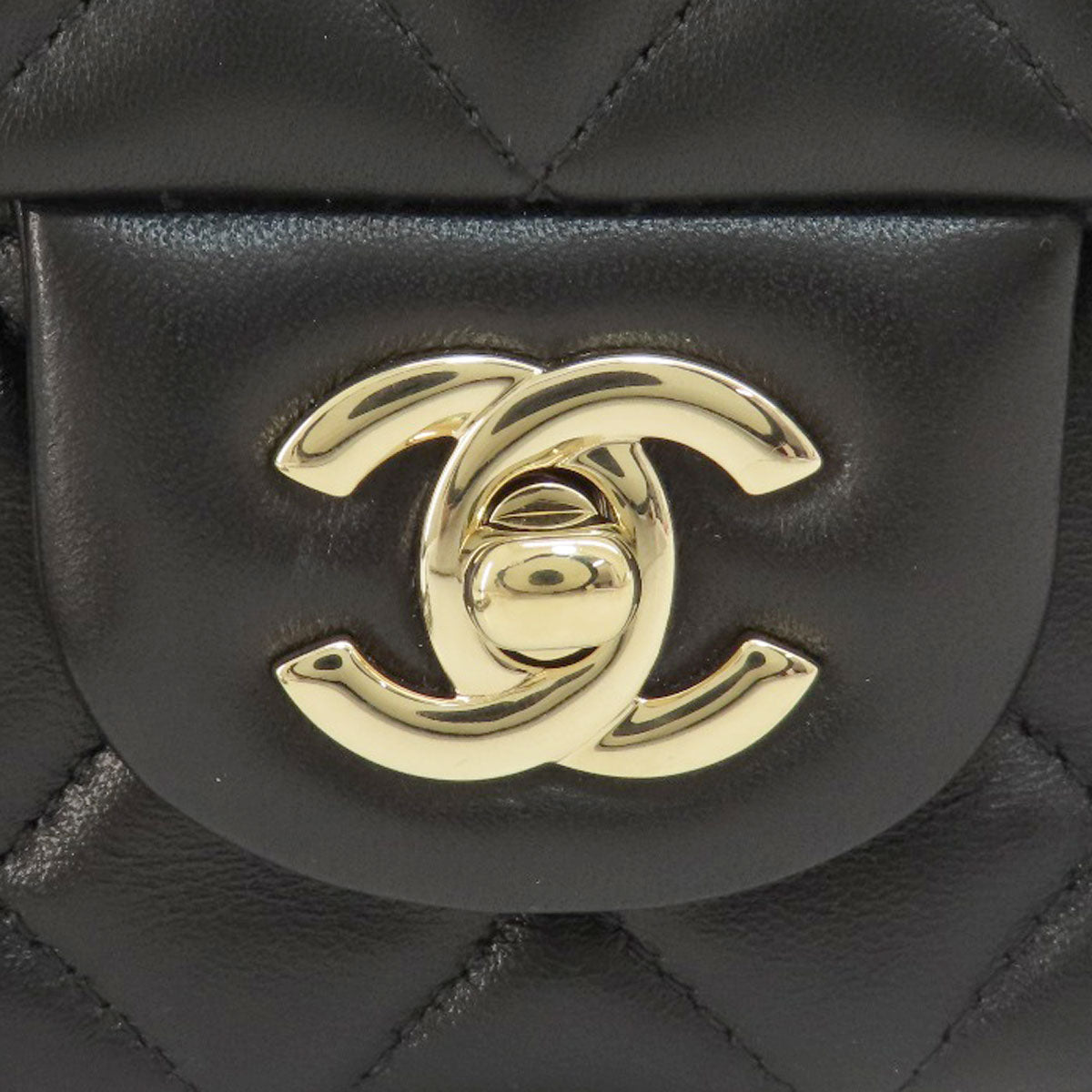 Chanel Shoulder Bag Lambskin Black Chain Shoulder Matelasse Gold Metal