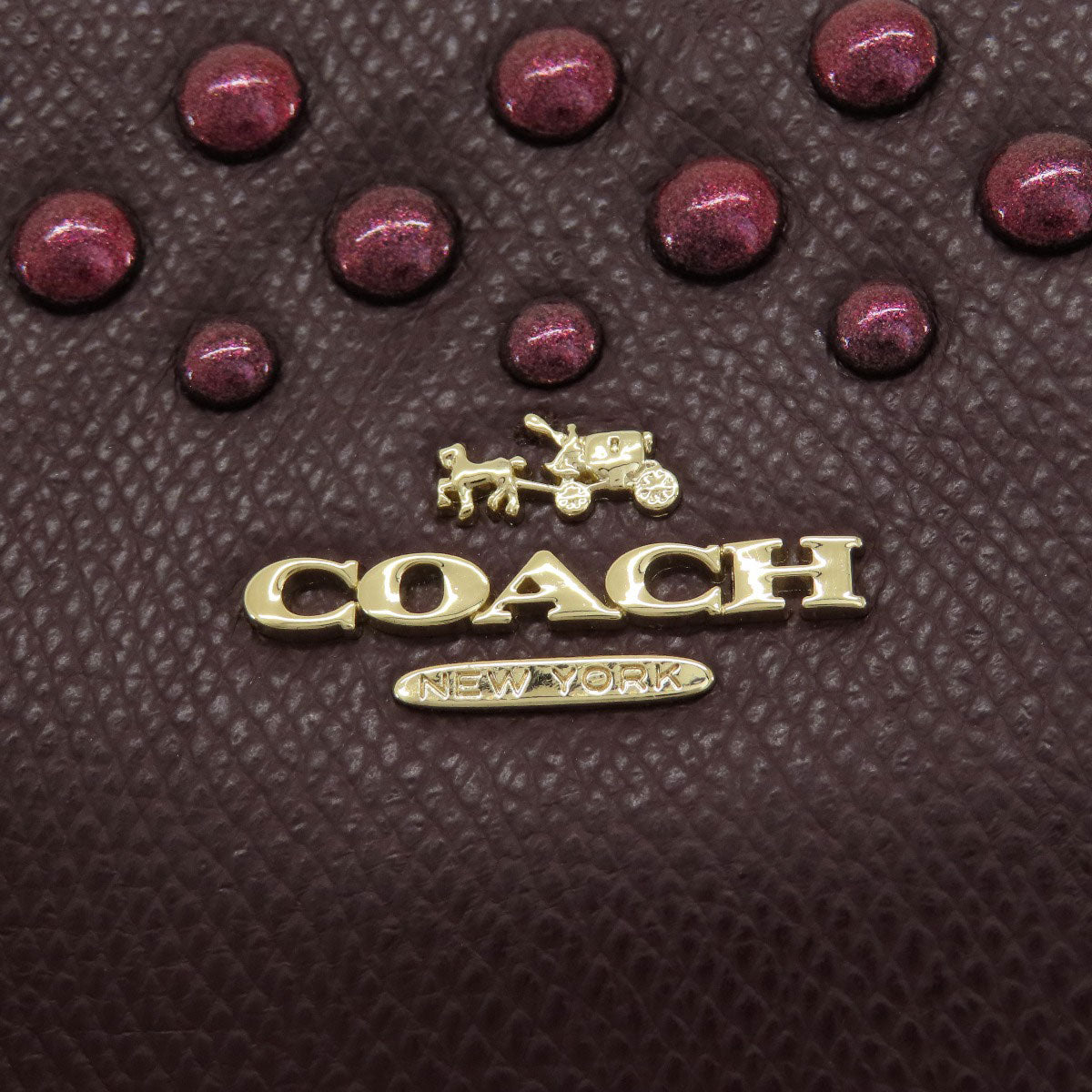 Coach Handbag F35216 Leather Wine Red 2 Way