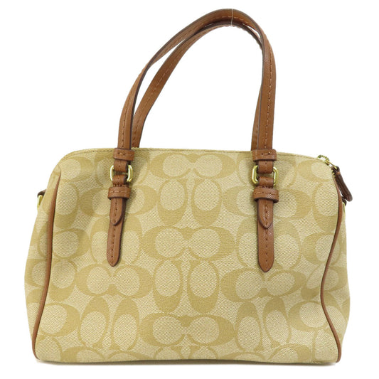 Coach Handbag Pvc Beige Signature 2 Way