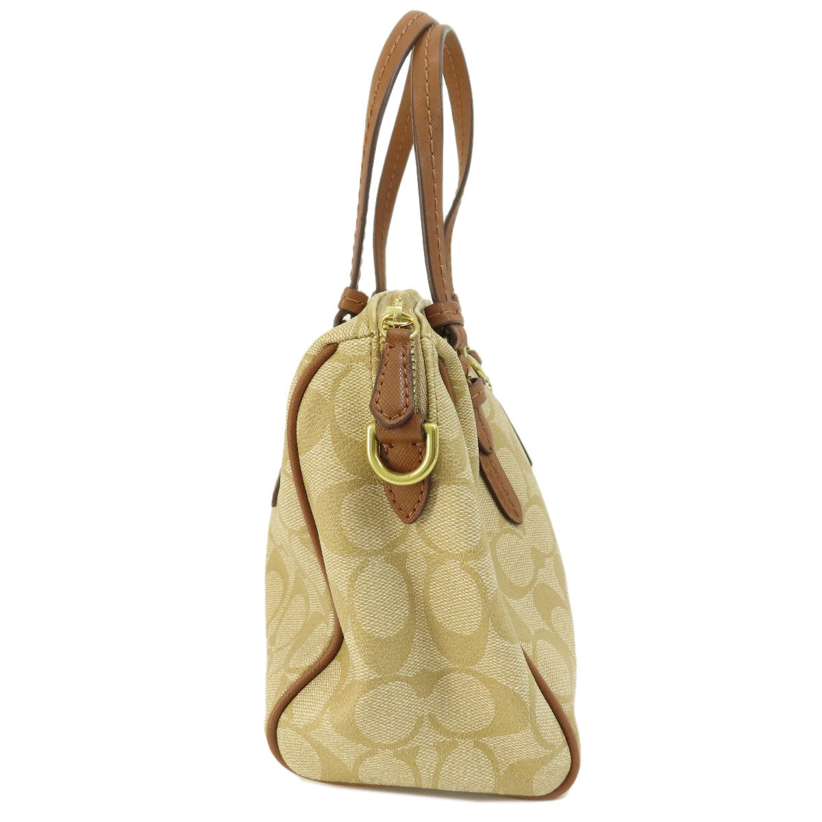 Coach Handbag Pvc Beige Signature 2 Way