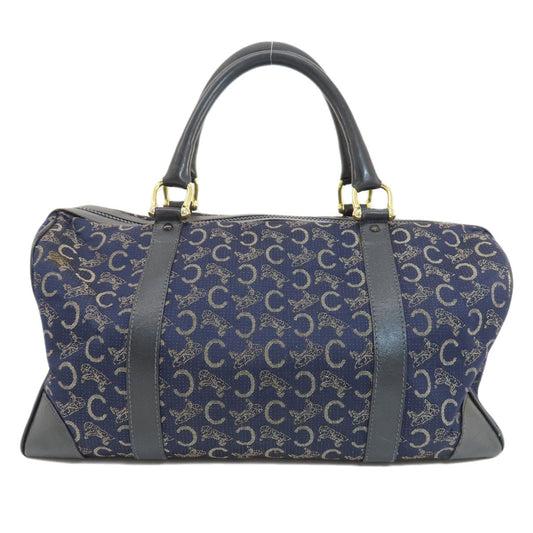 Celine Boston Duffel Bag Canvas Navy C Saluki