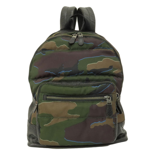 Coach Backpack F31319 Nylon Black Camouflage