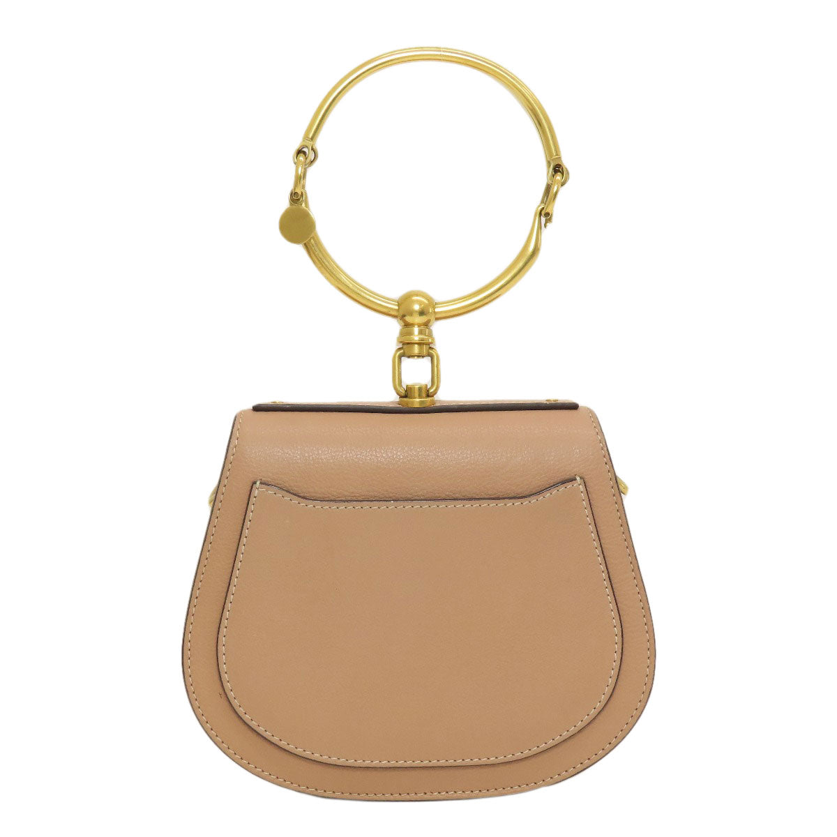 Chloe Handbag Leather Beige Nil Bracelet Bag 2 Way