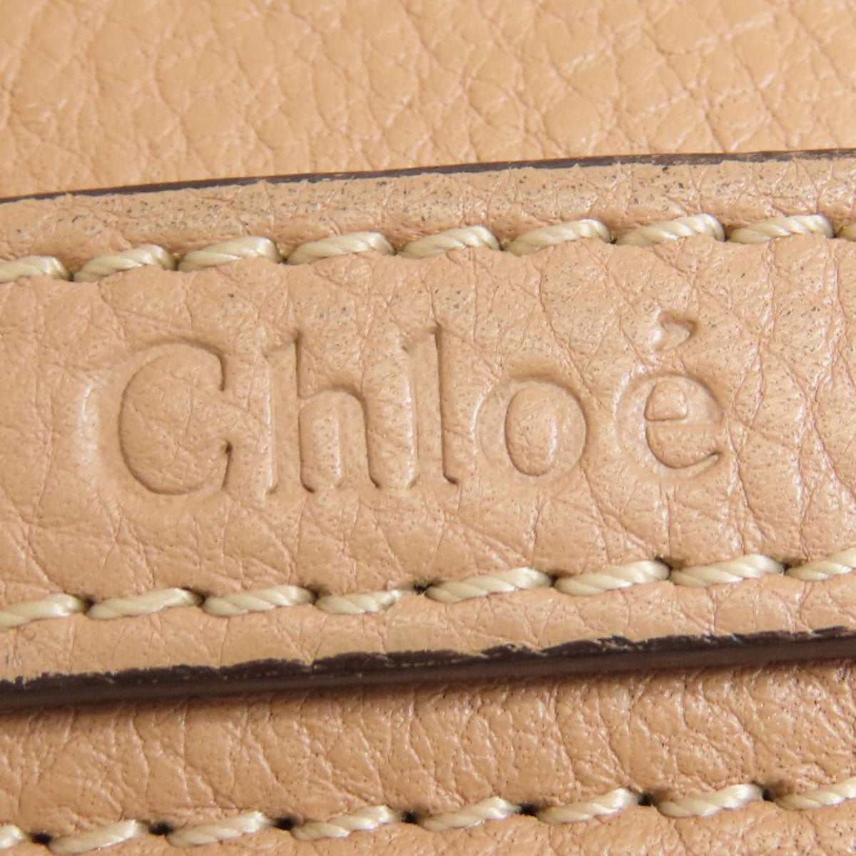 Chloe Handbag Leather Beige Nil Bracelet Bag 2 Way