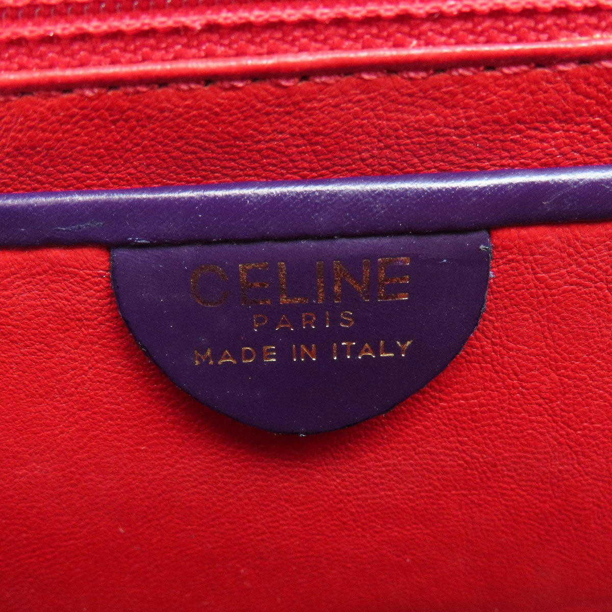 Celine Handbag Leather Purple Star Ball