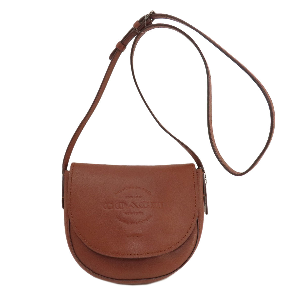 Coach Shoulder Bag F59723 Leather Brown Long Shoulder