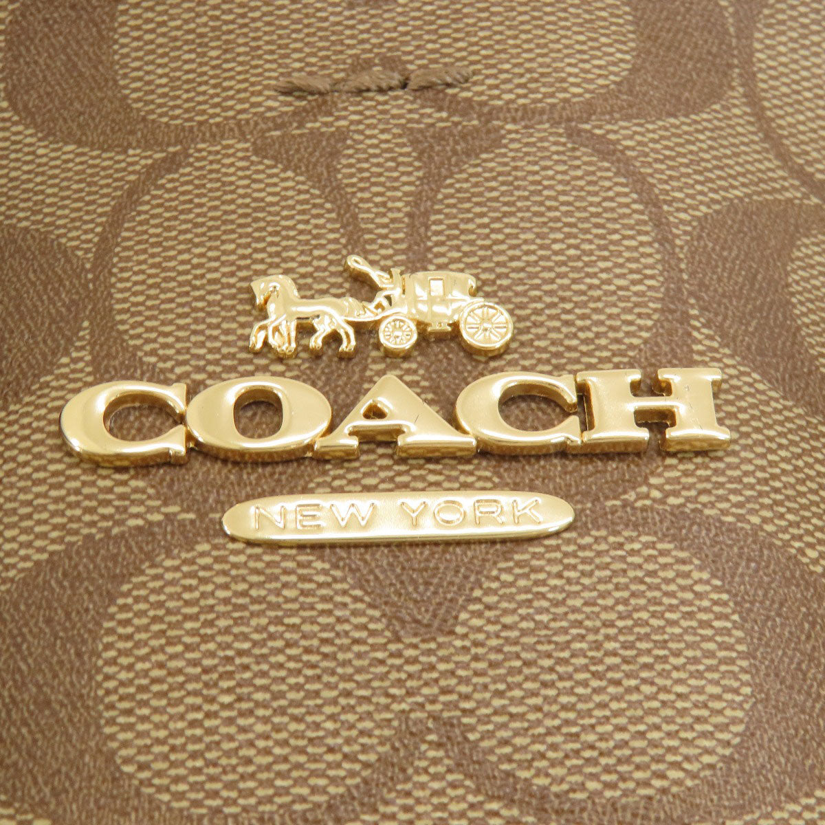 Coach Tote Bag F48735 Pvc Brown Logo Signature