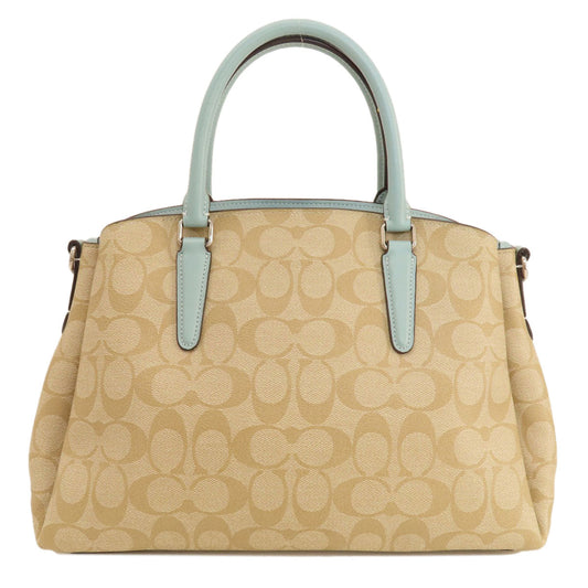 Coach Handbag F29683 Pvc Beige Signature 2 Way