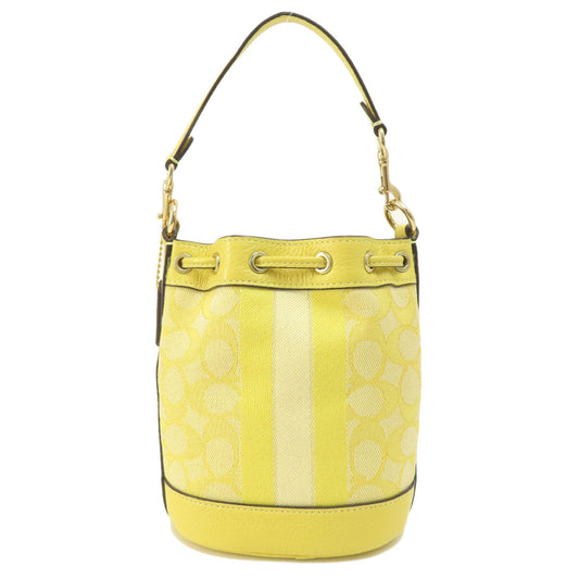 Coach Handbag C8322 Canvas Yellow Mini Dempsey Bucket Signature 2 Way