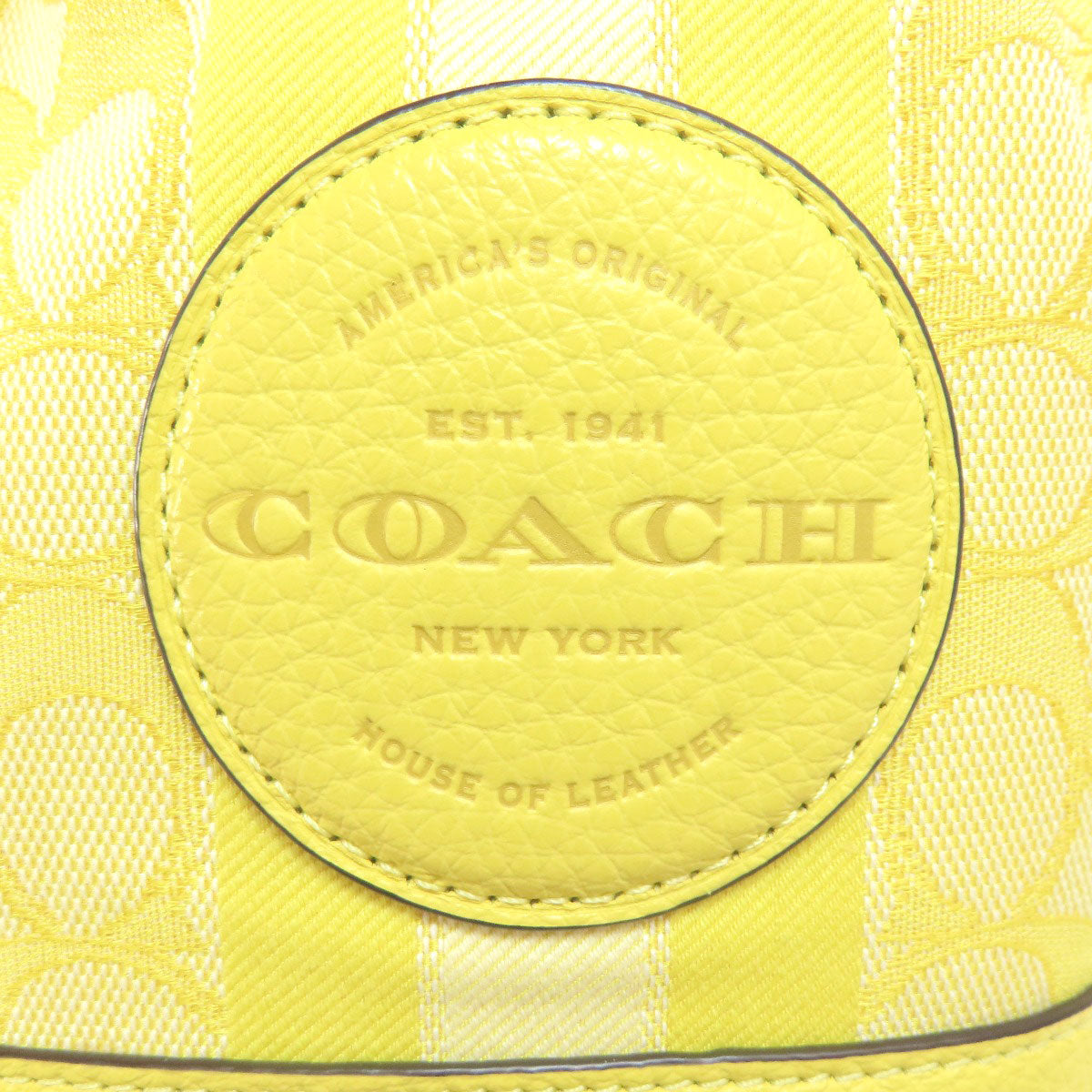 Coach Handbag C8322 Canvas Yellow Mini Dempsey Bucket Signature 2 Way