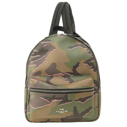 Coach Backpack F31452 Pvc Green Camouflage