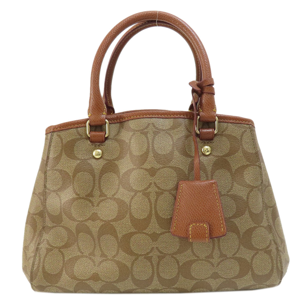 Coach Handbag F34605 Pvc Brown Signature 2 Way