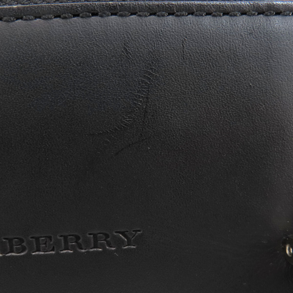 Burberry Handbag Leather Black Logo