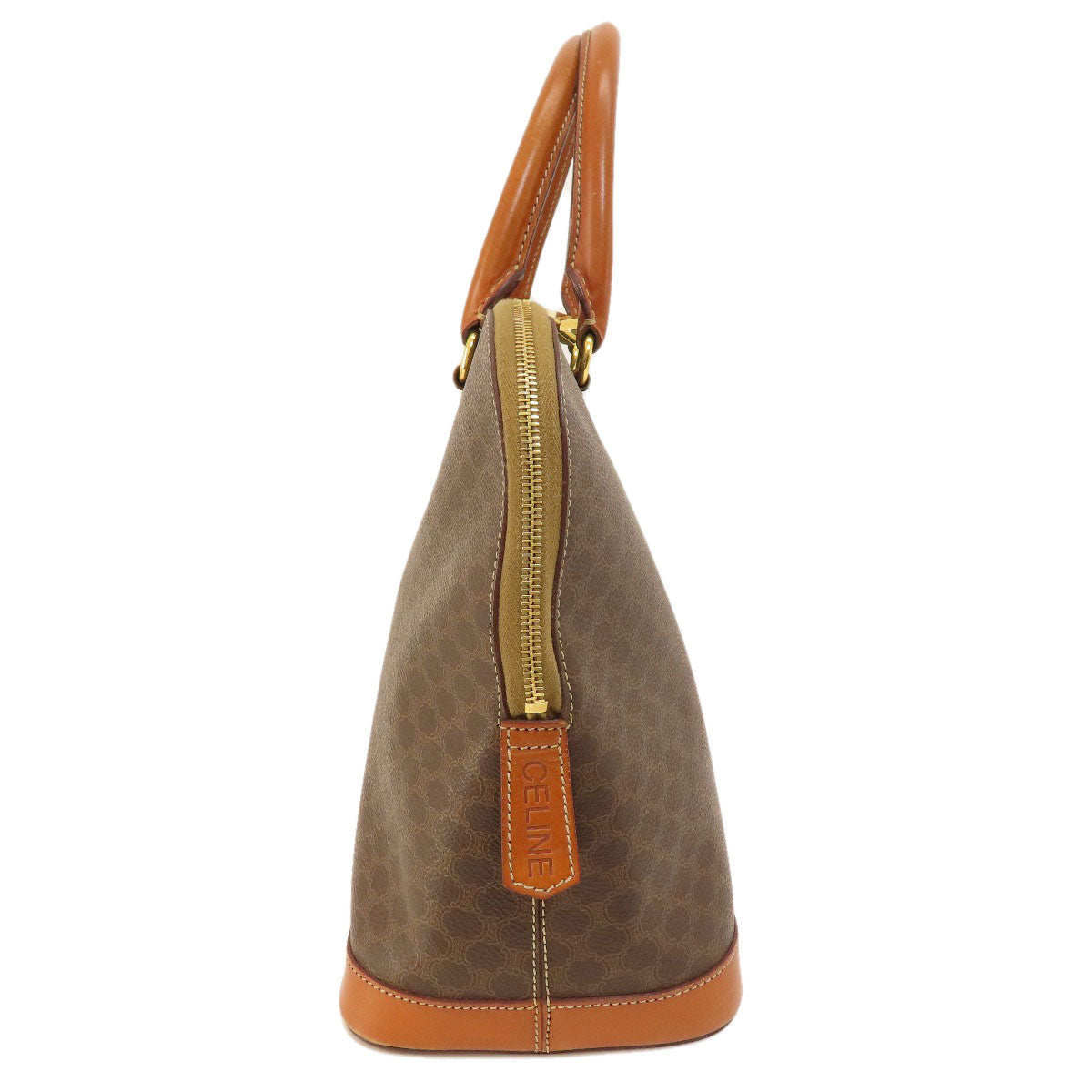 Celine Handbag Pvc Brown Macadam