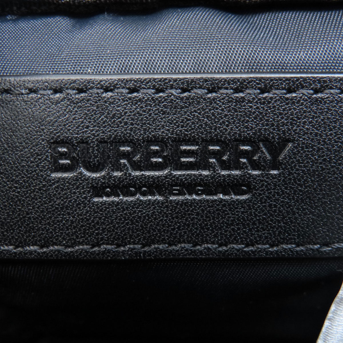 Burberry Sling Bag 8032395 Polyester Black Logo Women Used Authentic