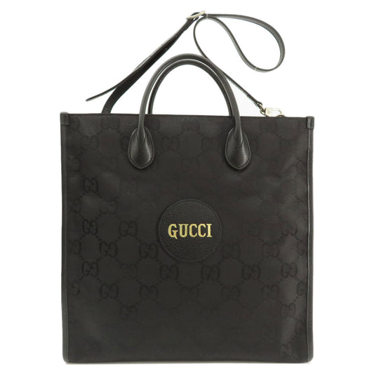 Gucci Tote Bag 630355 Canvas Black Off The Grid Gg Pattern Women Used Authentic