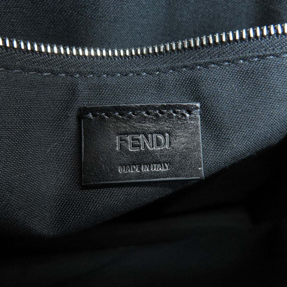 Fendi Shoulder Bag Leather Black Logo