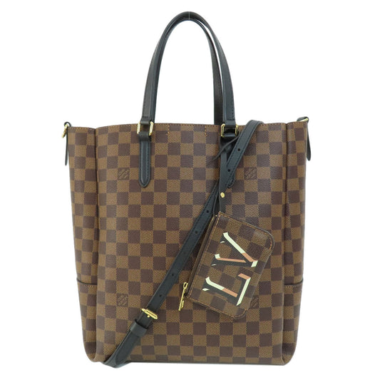 Louis Vuitton Tote Bag N60348 Damier Canvas Brown Belmont Nb Bb Damier Women Used Authentic