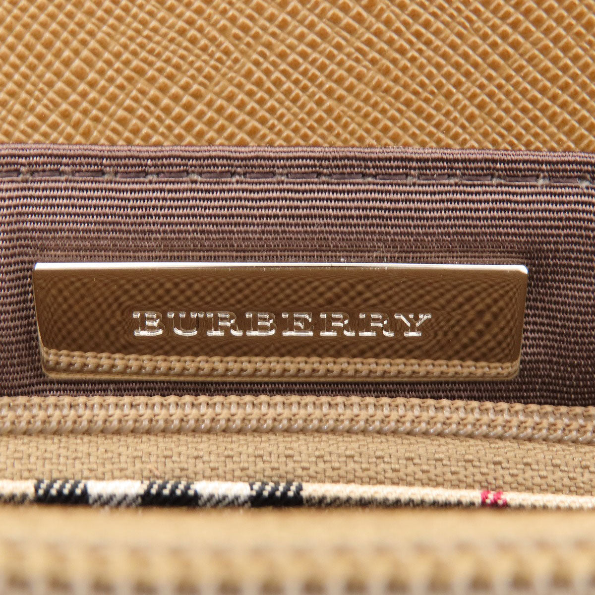 Burberry Handbag Pvc Brown Logo