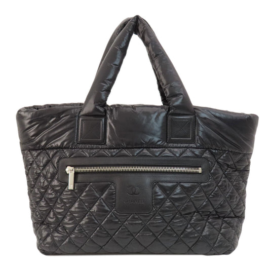 Chanel Handbag Nylon Black Cococoon Silver Metal