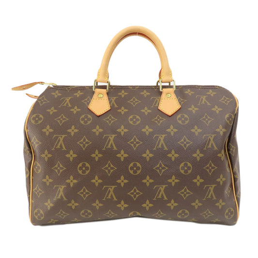 Louis Vuitton Tote Bag M41524 Monogram Canvas Brown Speedy 35 Monogram Women Used Authentic