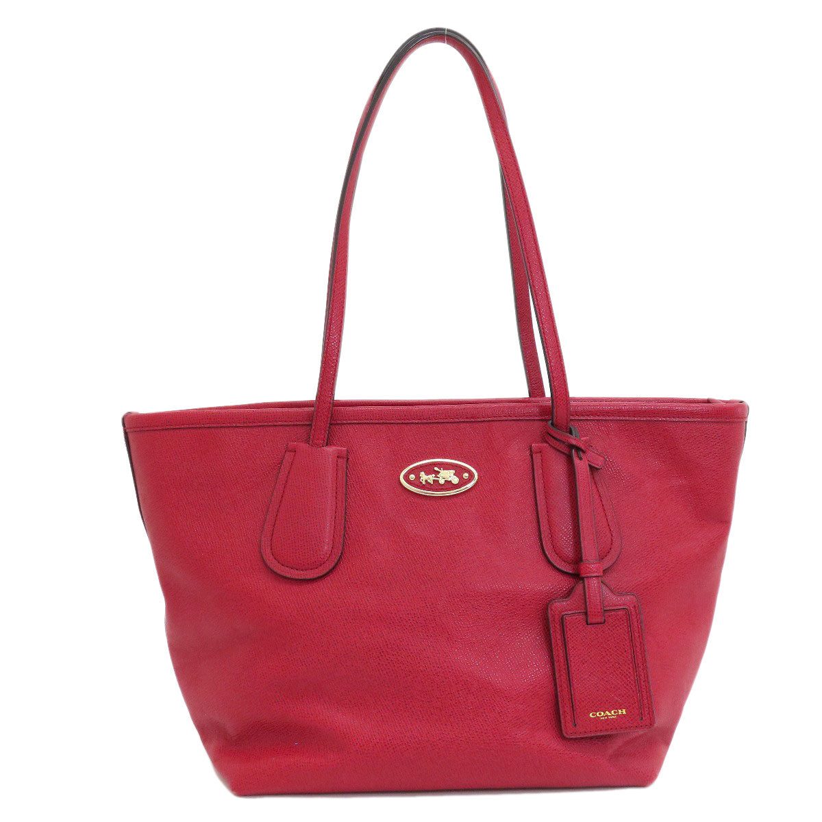 Coach Tote Bag 33954 Pvc Red Hose And Carriage