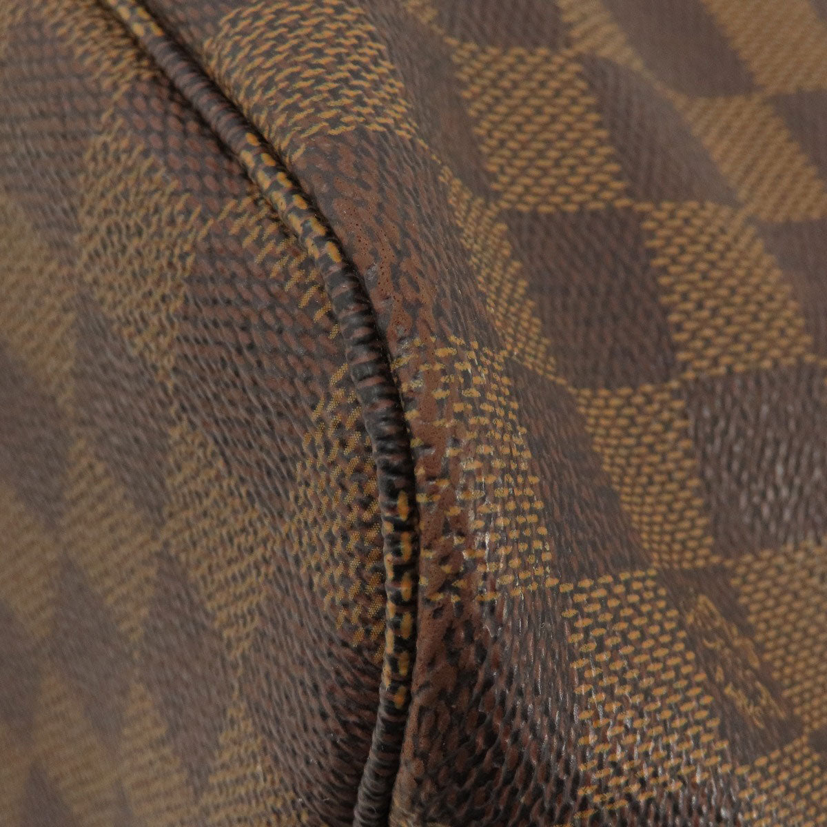 Louis Vuitton Tote Bag N51105 Damier Canvas Brown Neverfull Mm Former Damier Ebene Women Used Authentic