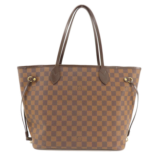 Louis Vuitton Tote Bag N51105 Damier Canvas Brown Neverfull Mm Former Damier Ebene Women Used Authentic