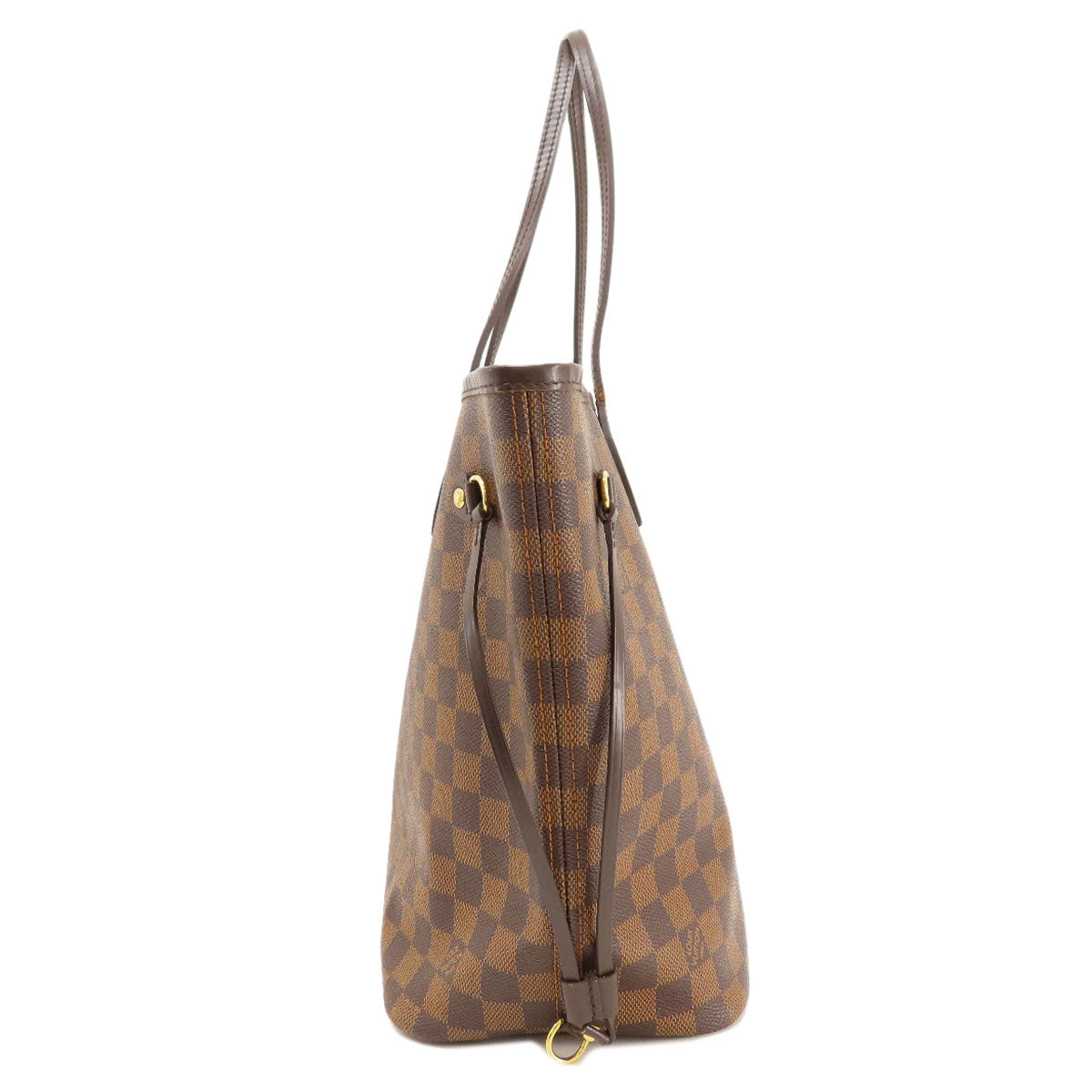 Louis Vuitton Tote Bag N51105 Damier Canvas Brown Neverfull Mm Former Damier Ebene Women Used Authentic