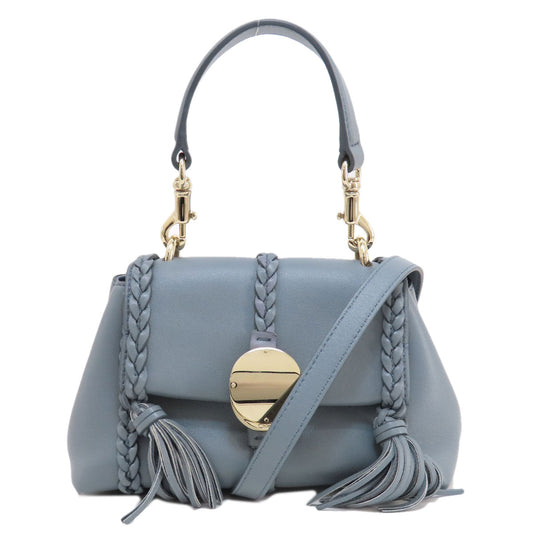 Chloe Handbag Leather Gray Penelope Mini 2 Way