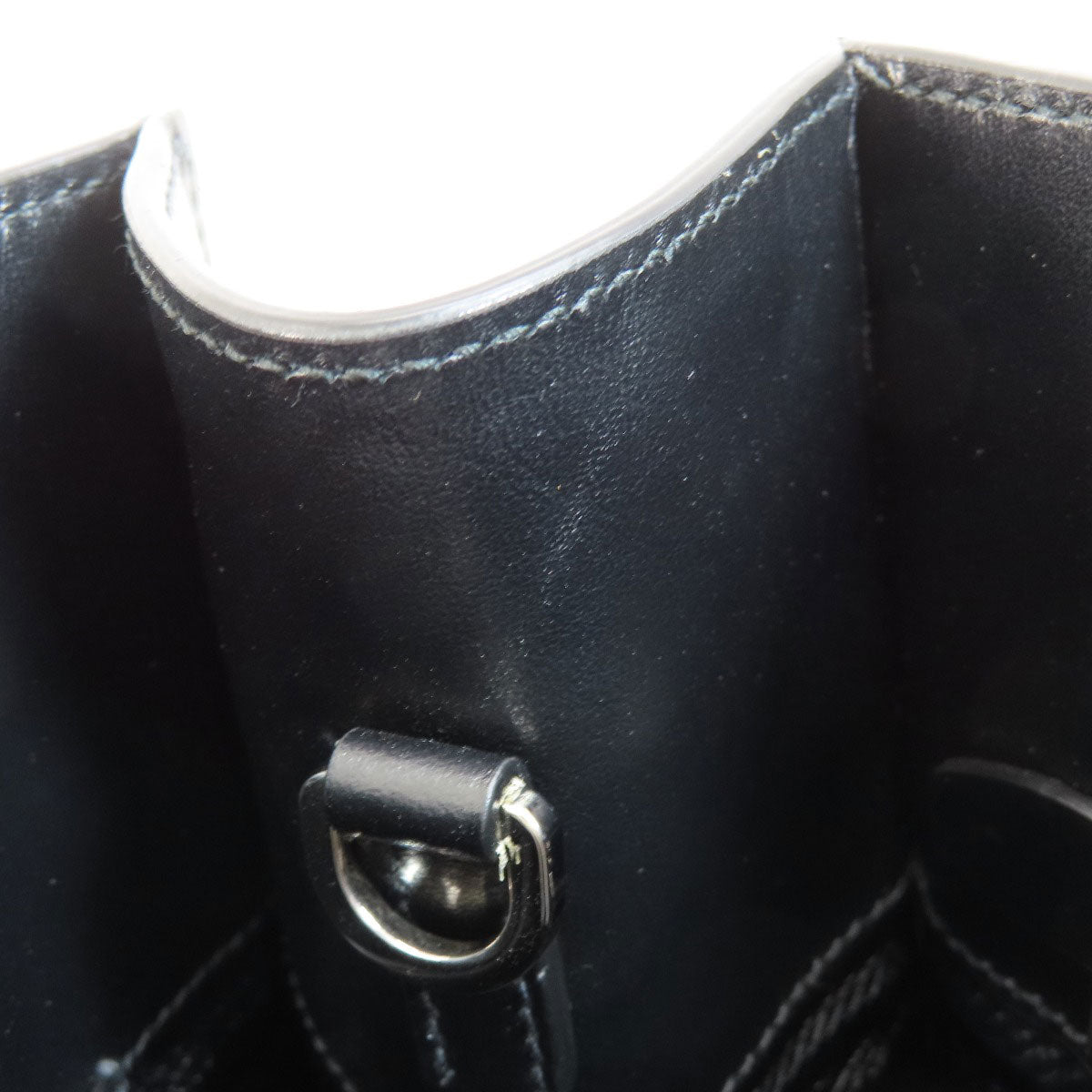 Prada Handbag 1 Bg382 Leather Black Embossed Triangle 2 Way Women Used Authentic