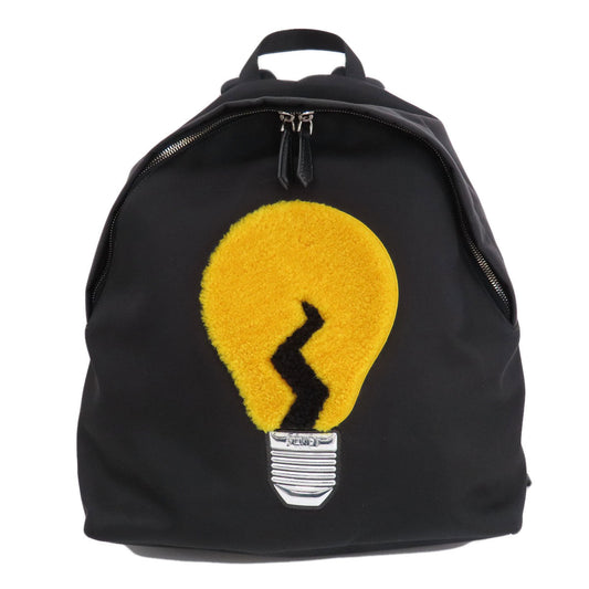 Fendi Backpack Nylon Black Light Bulb Applique